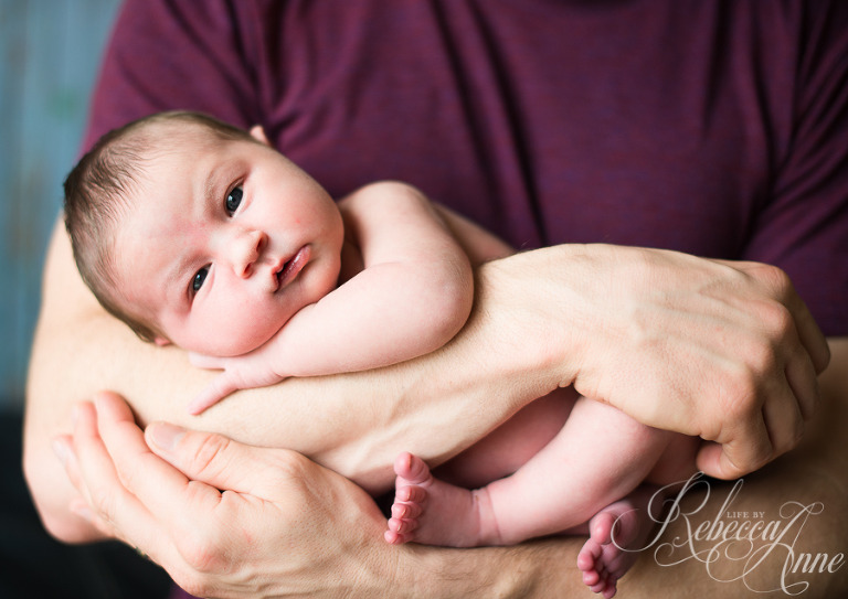 baby, newborn, infant, wide awake, father, father's arms, girl, 